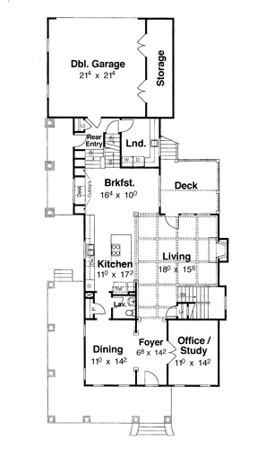 First Floor image of HUNTINGTON-I House Plan